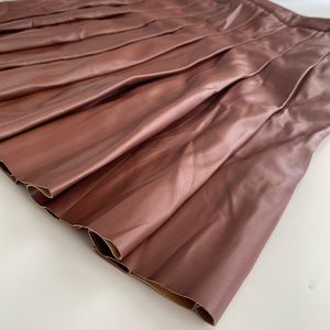 NWOT Faux leather pleated skirt